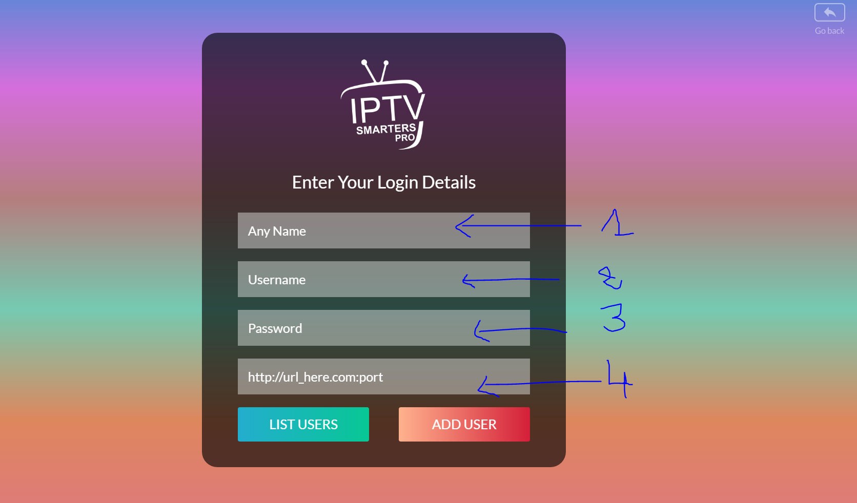 إعداد IPTV Smarters Pro