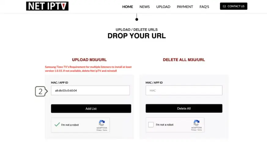 Page d'Activation de Net IPTV