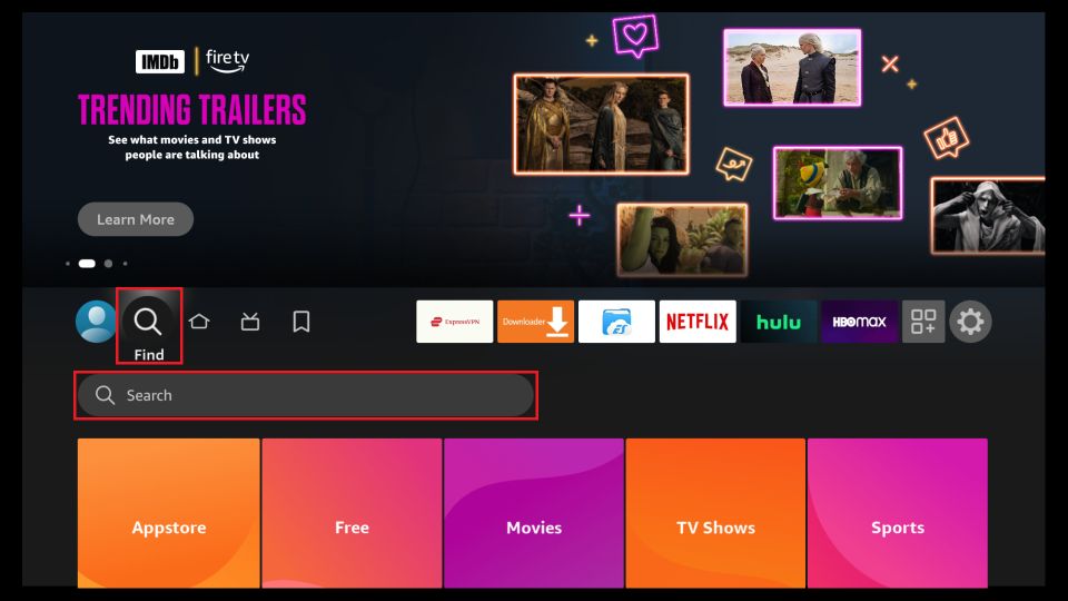 Rechercher Downloader sur FireStick