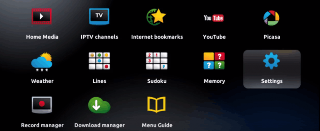 MAG Settings Screen